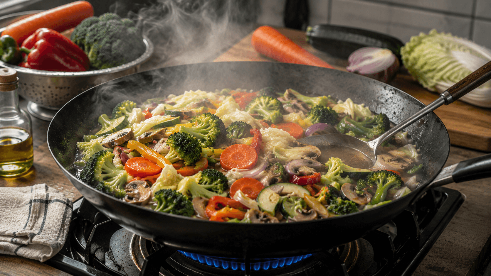 Common mistakes that lead to soggy stir fry vegetables including overcrowding and low heat