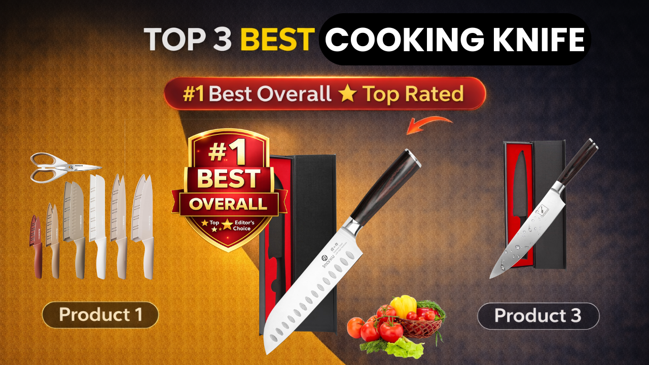 Top 3 Best Cooking Knives – Sharp Chef Knife Set for Professional Kitchen Use