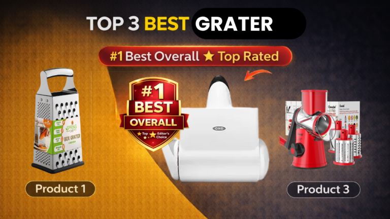 Rotary Cheese Grater – Geedel 3 Blade Vegetable Slicer Easy Clean Tool