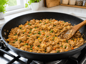 Add Soy Sauce and Oyster Sauce to Fried Rice