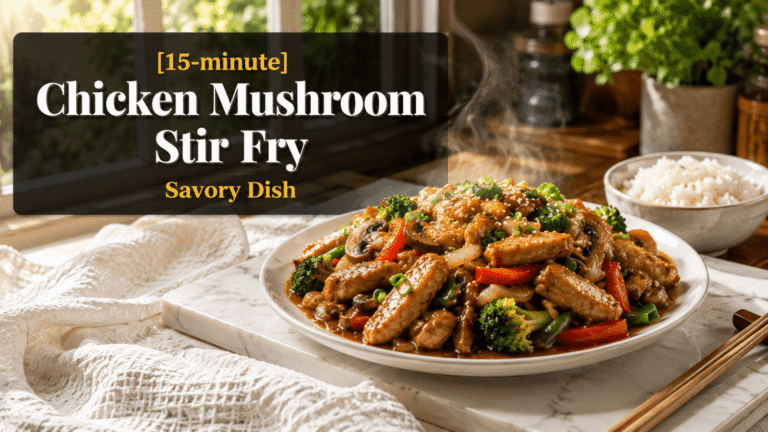 15-Minute Chicken Mushroom Stir Fry – Savory Dish