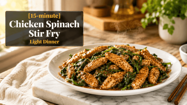 15-Minute Chicken Spinach Stir Fry – Light Dinner