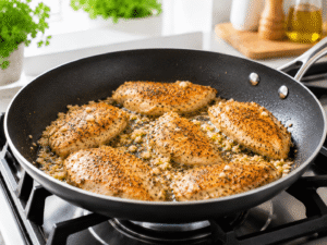 Adding Garlic to Garlic Cream Chicken Recipe