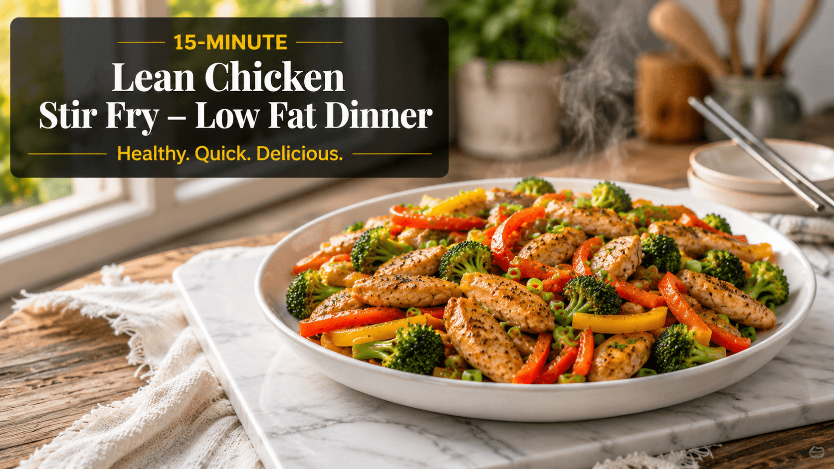 How to make the perfect chicken stir fry cooked in a wok with colorful vegetables