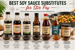 Best soy sauce substitutes for stir fry including coconut aminos tamari liquid aminos Worcestershire sauce and homemade alternatives