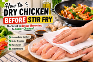 How to dry chicken before stir fry using paper towels before cooking for better browning and restaurant-quality results