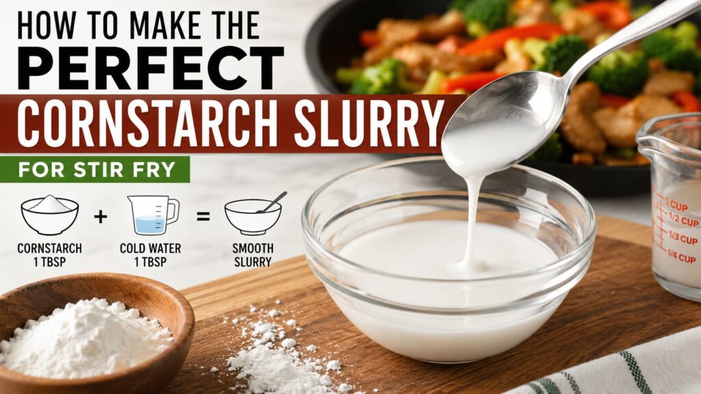 How to make the perfect cornstarch slurry for stir fry using cornstarch and cold water