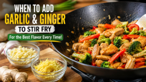 When to add garlic and ginger to stir fry for the best flavor in a homemade chicken stir fry